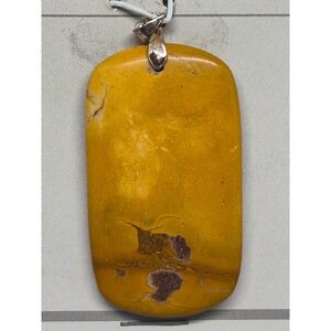 Bead Gallery Mookiate Rectangle Semi-Precious Stone Pendant Yellow 89820